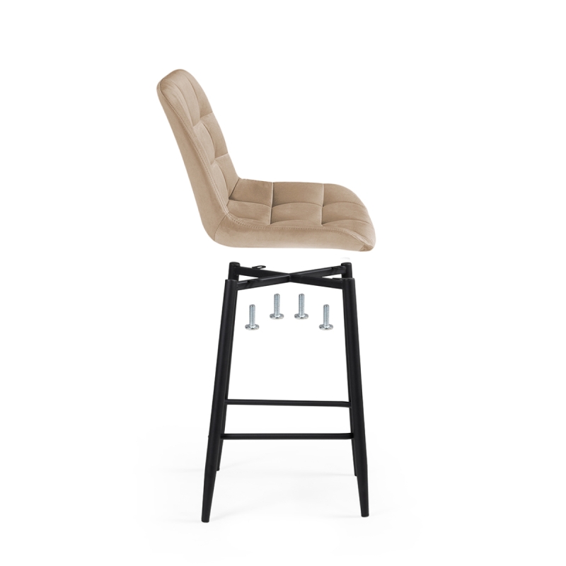 Полубарный стул Алст бежевый / черный
