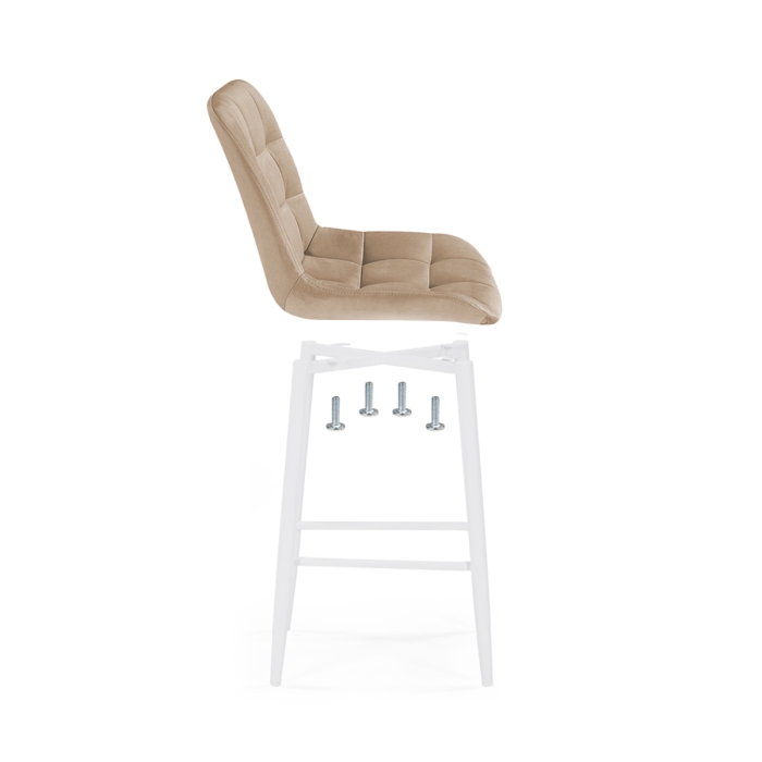 Полубарный стул Алст бежевый / белый