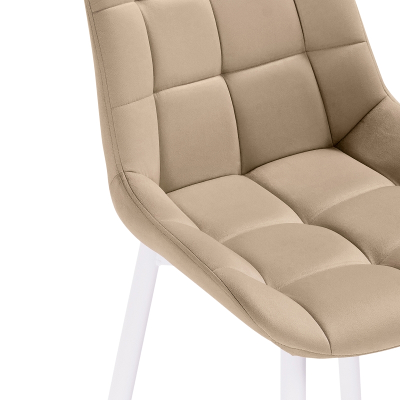 Полубарный стул Алст бежевый / белый