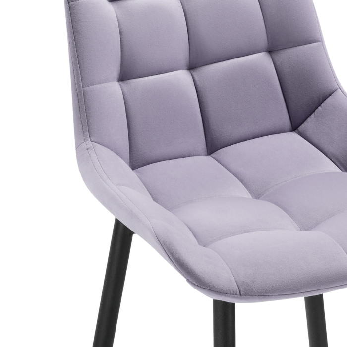 Полубарный стул Алст серо-лиловый / черный
