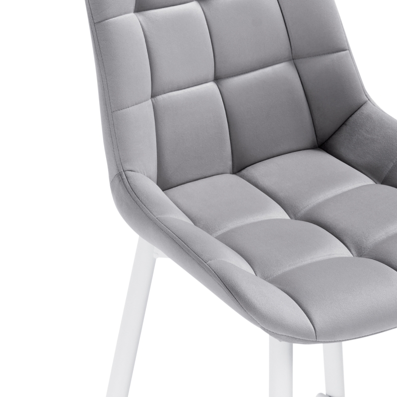 Полубарный стул Алст светло-серый / белый