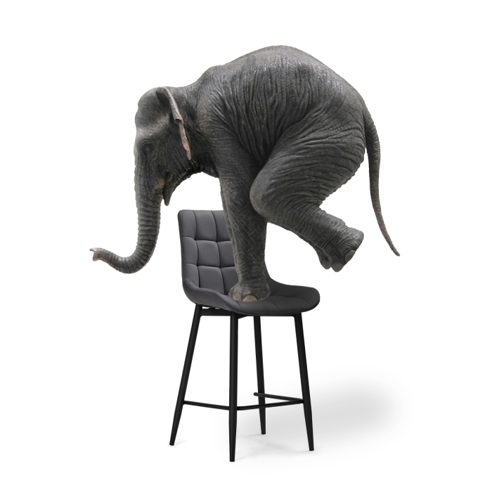 Полубарный стул Алст темно-серый / черный