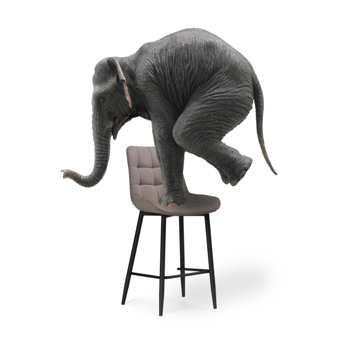 Полубарный стул Алст велюр латте / черный