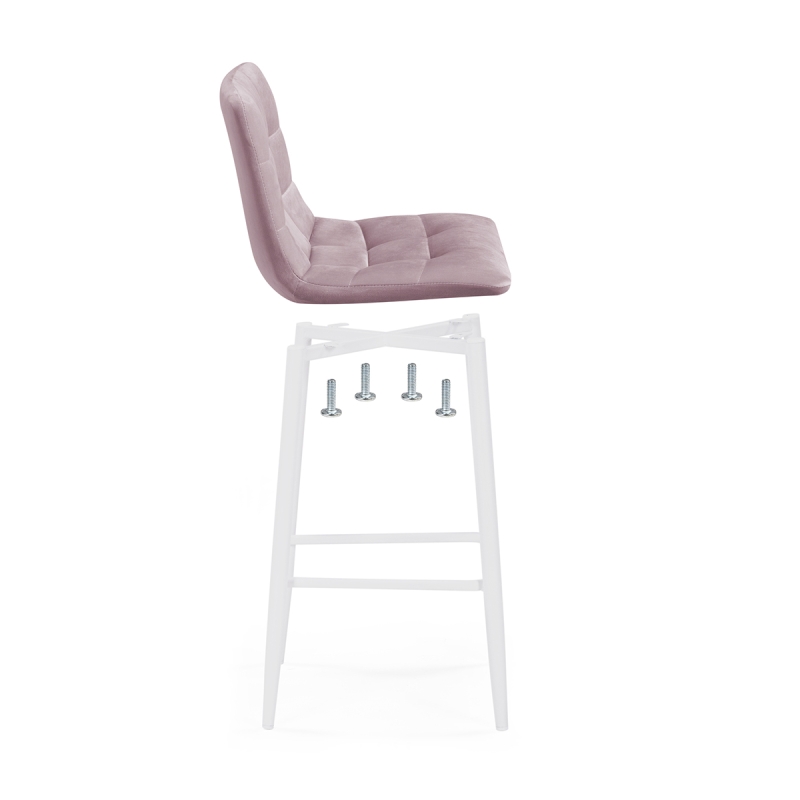 Полубарный стул Чилли К бежевый / белый