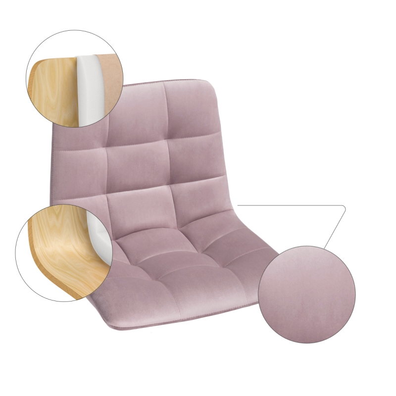 Полубарный стул Чилли К розовый / черный