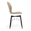 Стул на металлокаркасе Софи бежевый / черный