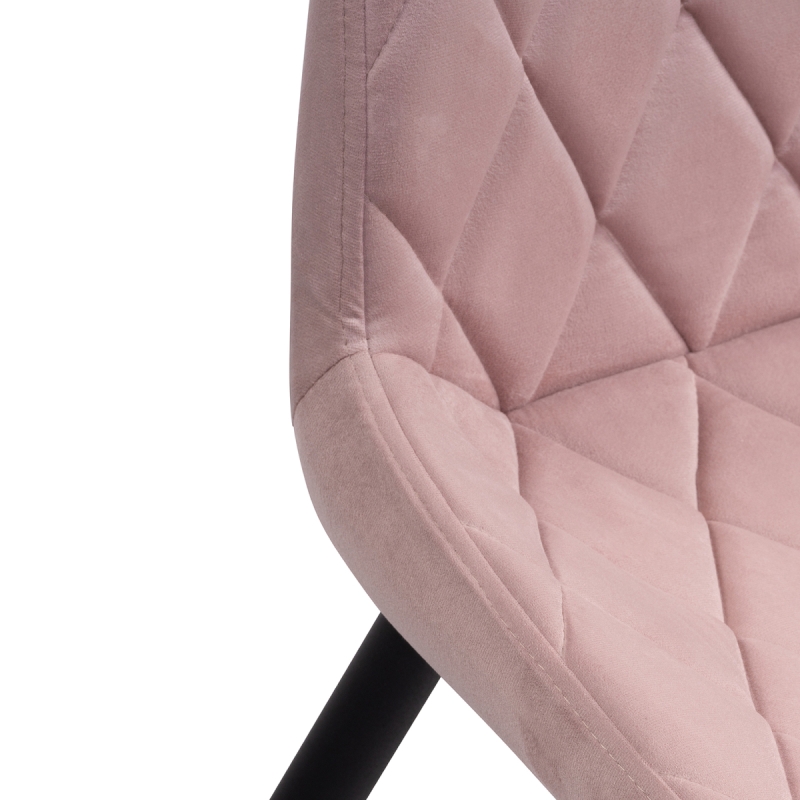 Стул на металлокаркасе Баодин Б/К розовый / черный