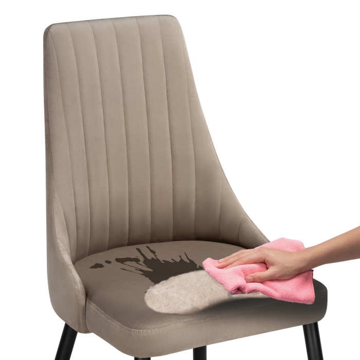 Стул на металлокаркасе Кора бежевый / черный