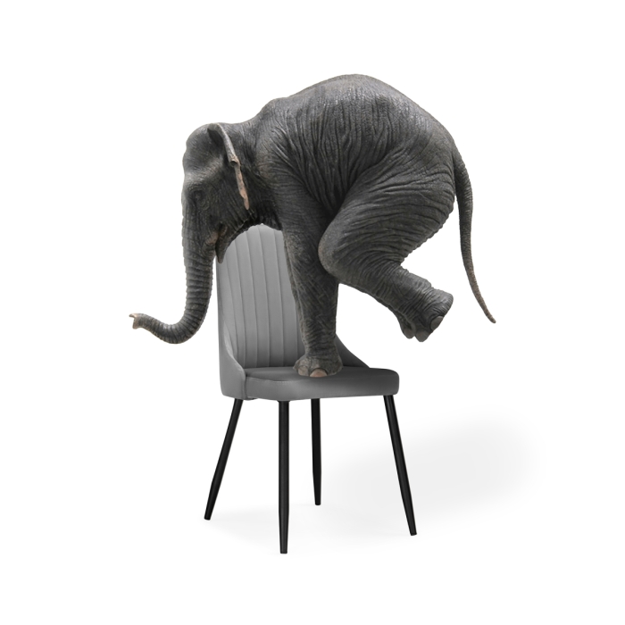 Стул на металлокаркасе Кора темно-серый / черный