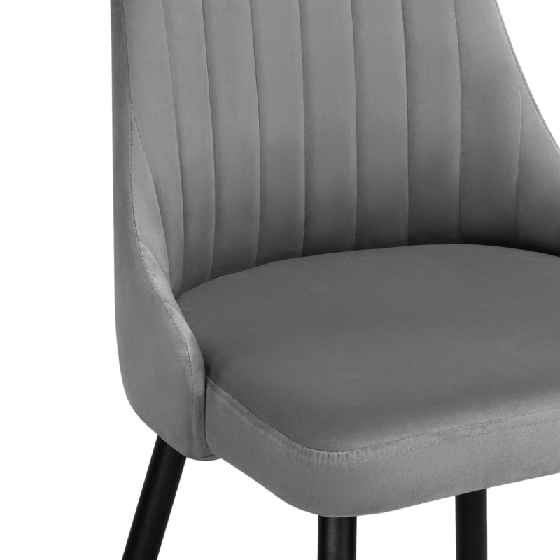 Стул на металлокаркасе Кора темно-серый / черный