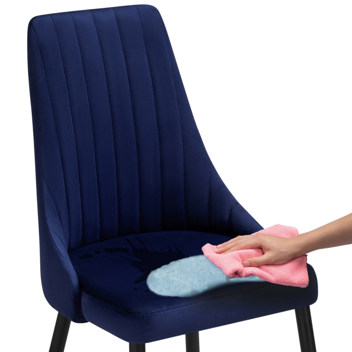 Стул на металлокаркасе Кора синий / черный