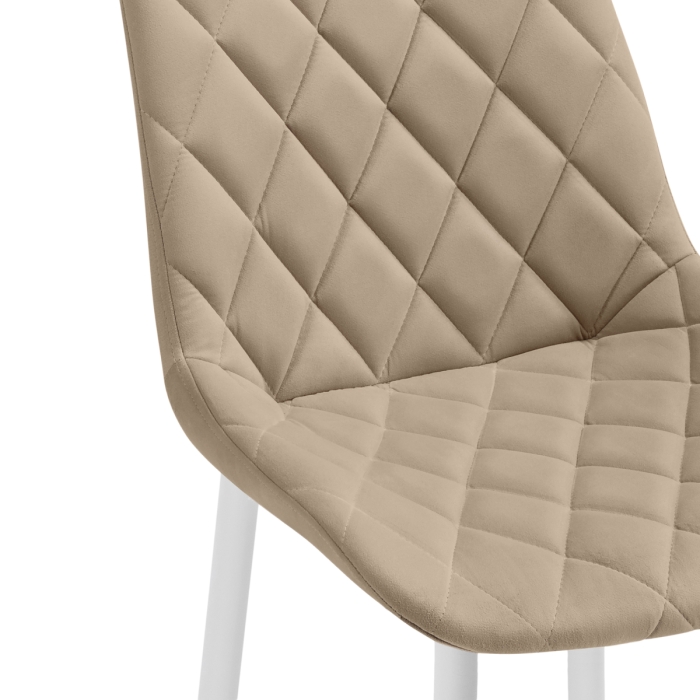 Полубарный стул Баодин К Б/К бежевый / белый