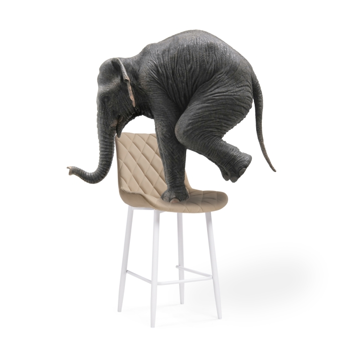 Полубарный стул Баодин К Б/К бежевый / белый