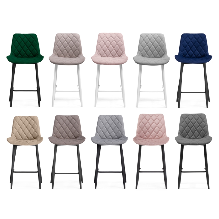 Полубарный стул Баодин К Б/К бежевый / белый