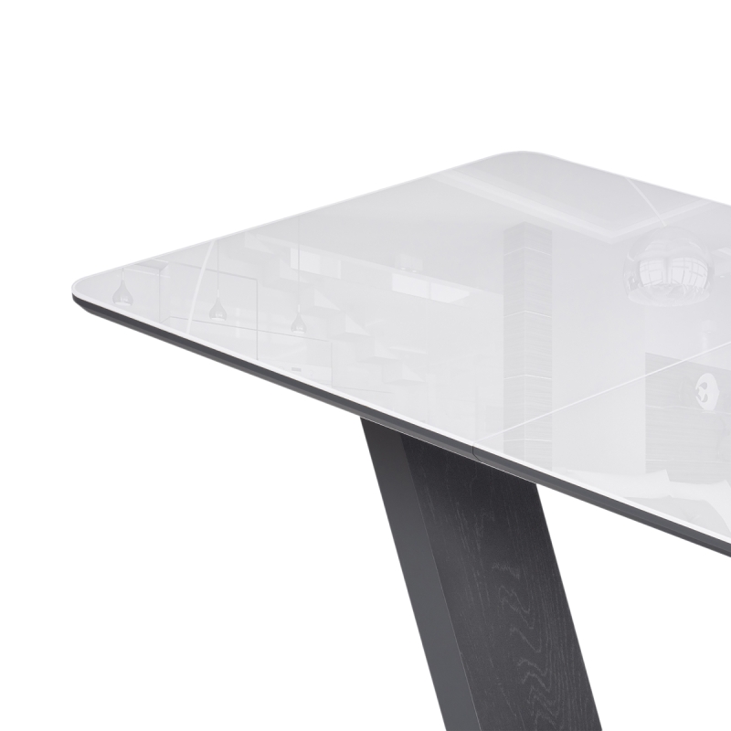 Стол на тумбе Иматра 140(180)х80х75 ультра белый / черный