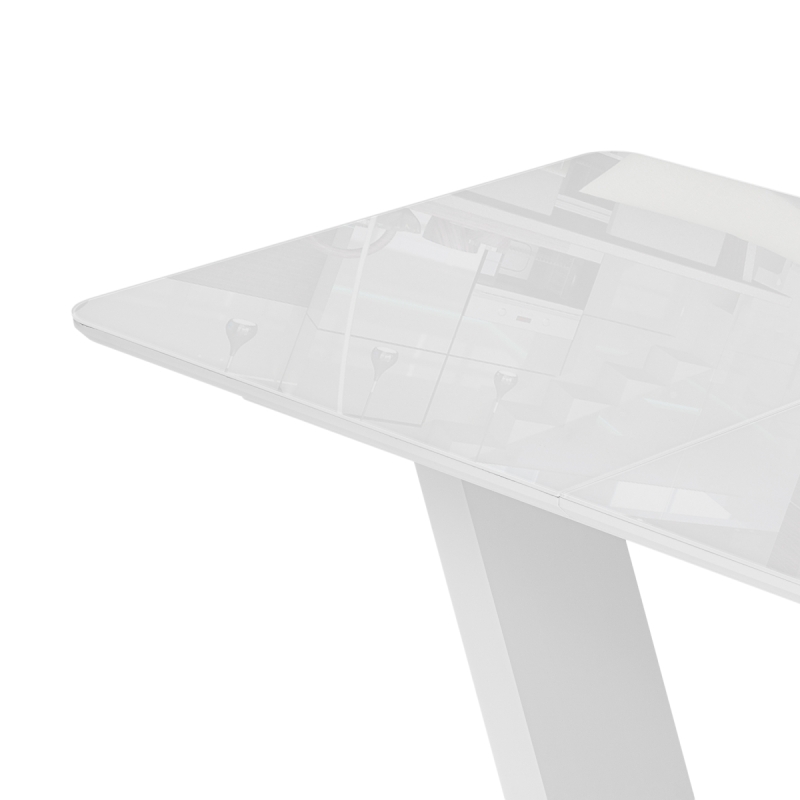 Стол Иматра 140(180)х80х75 белый / белая шагрень