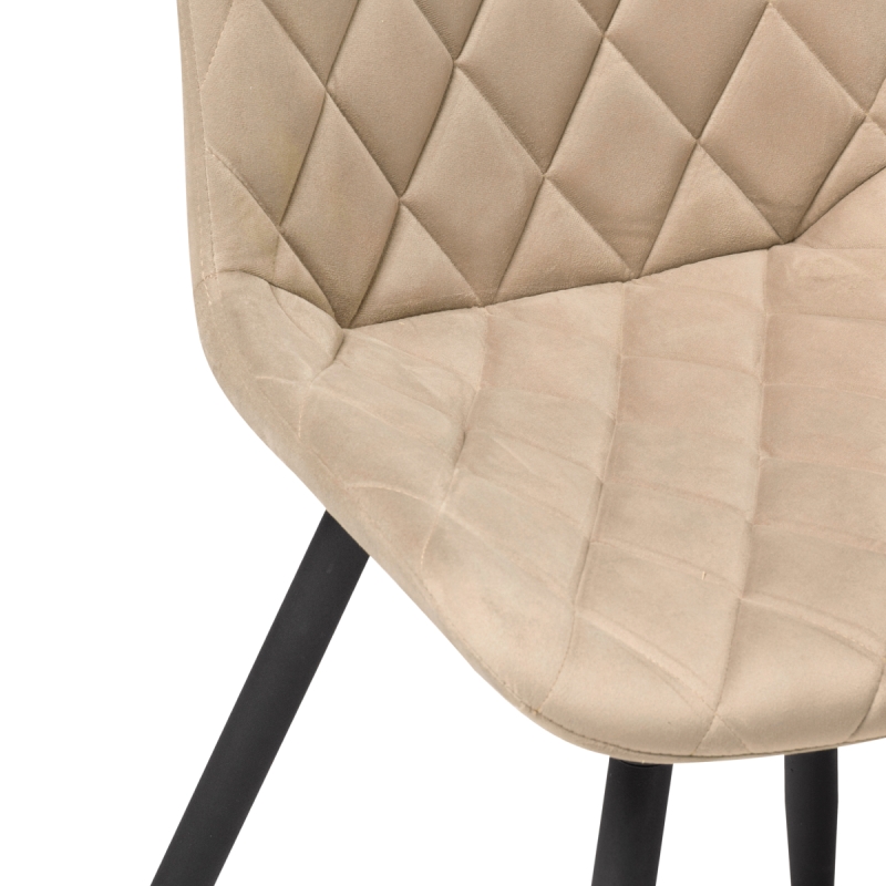 Стул на металлокаркасе Баодин К крутящийся бежевый / черный