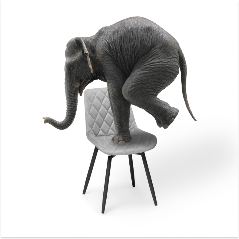 Стул на металлокаркасе Баодин К крутящийся светло-серый / черный