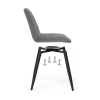 Стул на металлокаркасе Баодин К крутящийся темно-серый / черный