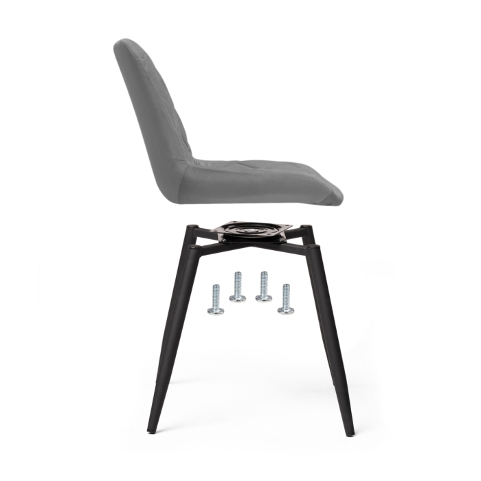 Стул на металлокаркасе Баодин К крутящийся темно-серый / черный