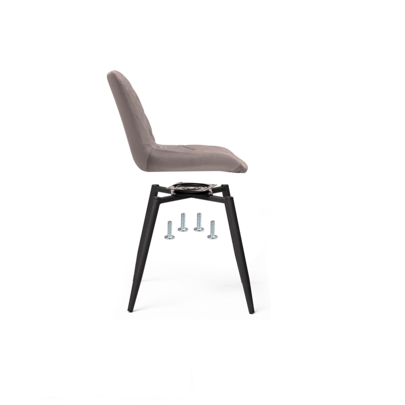 Стул на металлокаркасе Баодин К Б/К крутящийся латте / черный