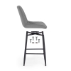 Полубарный стул Баодин К Б/К крутящийся темно-серый / черный