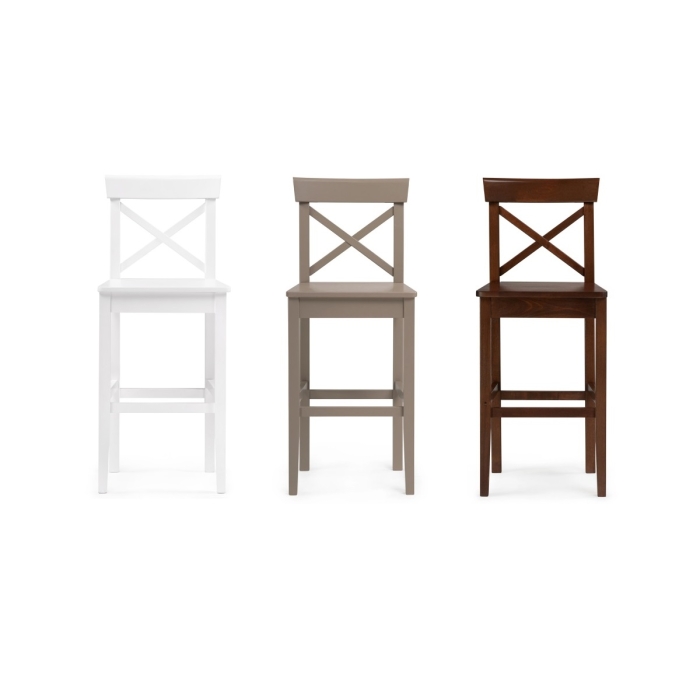 Полубарный стул Алзе темный орех