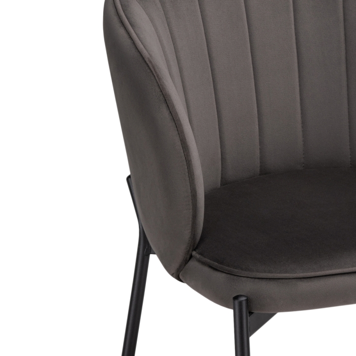 Стул на металлокаркасе Нейл серый / черный