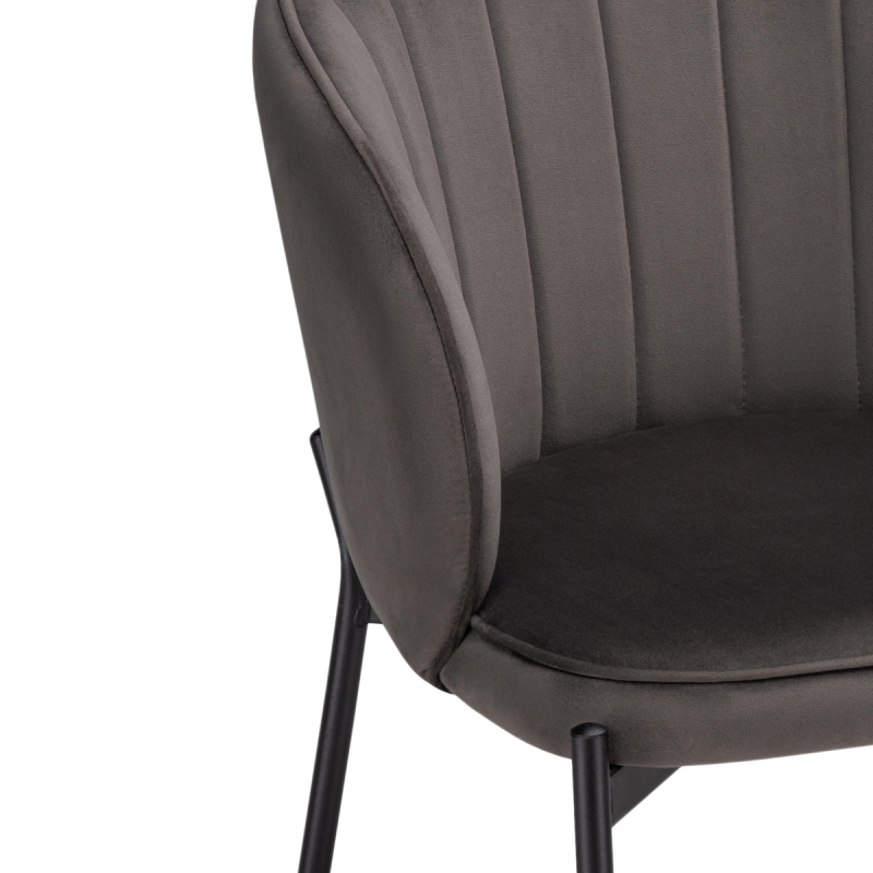 Стул на металлокаркасе Нейл серый / черный