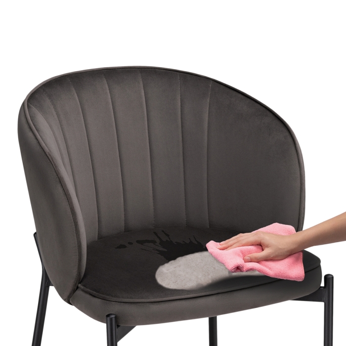 Стул на металлокаркасе Нейл серый / черный