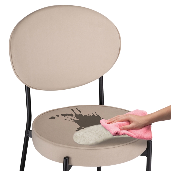 Стул на металлокаркасе Ройс бежевый / черный