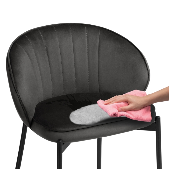 Полубарный стул Нейл серый / черный