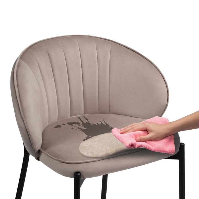 Полубарный стул Нейл латте / черный