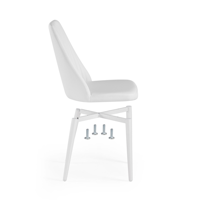 Стул на металлокаркасе Фена R белый