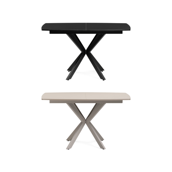 Стеклянный стол Палу 130(170)х80х76 черный