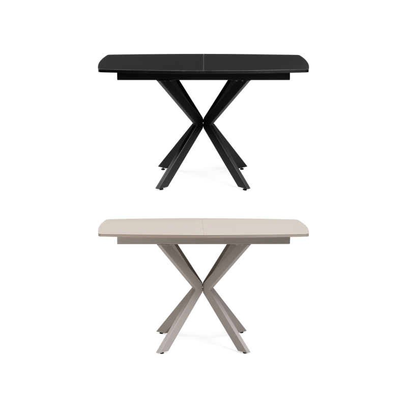 Стеклянный стол Палу 130(170)х80х76 черный