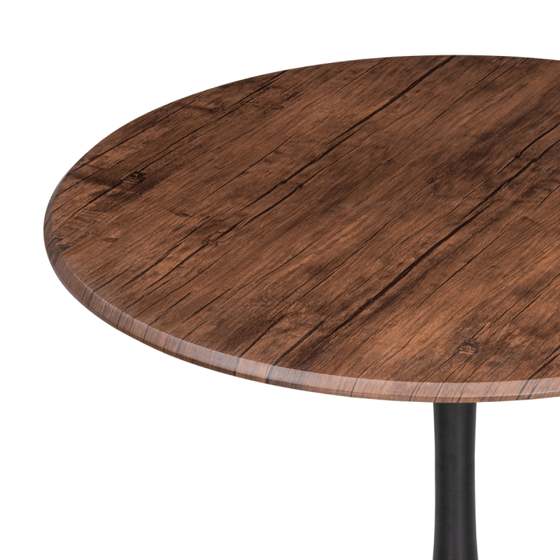 Стол Тулип 90х73 орех кантри / черный