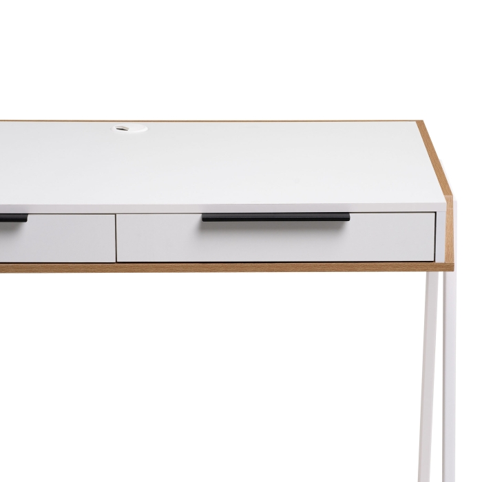 Письменный стол Рокс 116х65х77 белый / дуб вотан / белый