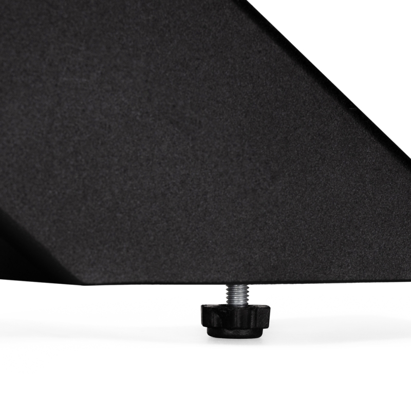 Стеклянный стол Алингсос 100(140)х100х76 магеллан / черный