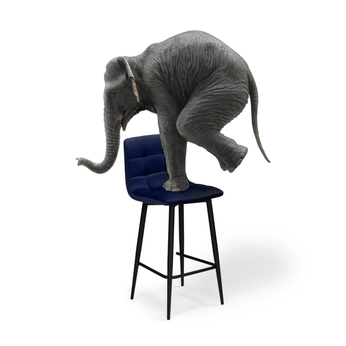 Полубарный стул Чилли К синий / черный