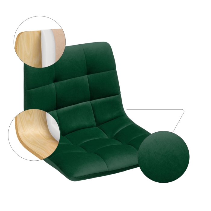 Полубарный стул Чилли К зеленый / черный