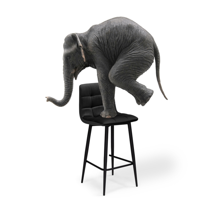 Полубарный стул Чилли К черный / черный