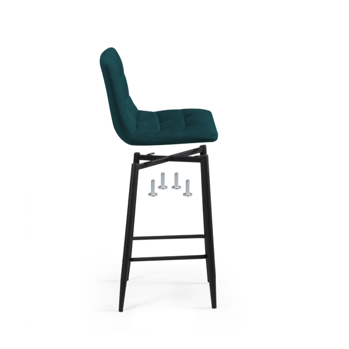 Полубарный стул Чилли К морская волна / черный
