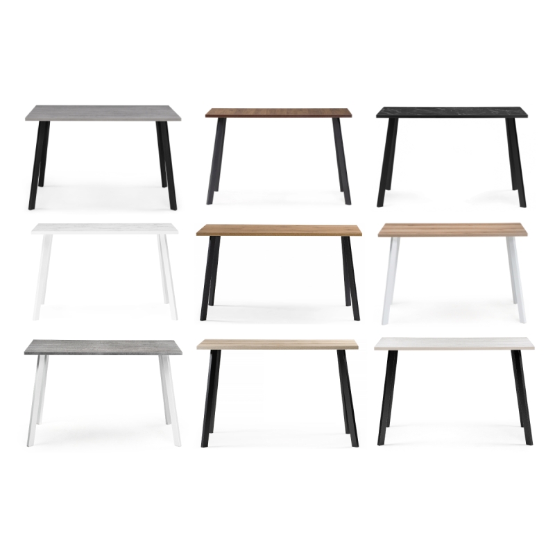 Стол Тринити Лофт 120х80х75 25 мм бетон / черный матовый