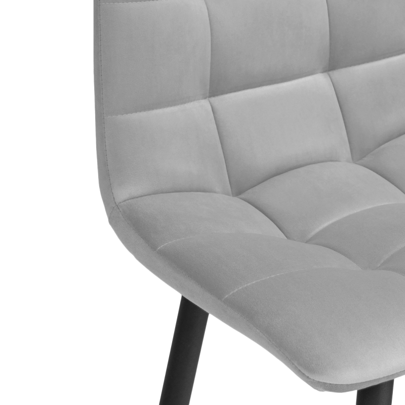 Полубарный стул Чилли К светло-серый велюр / черный