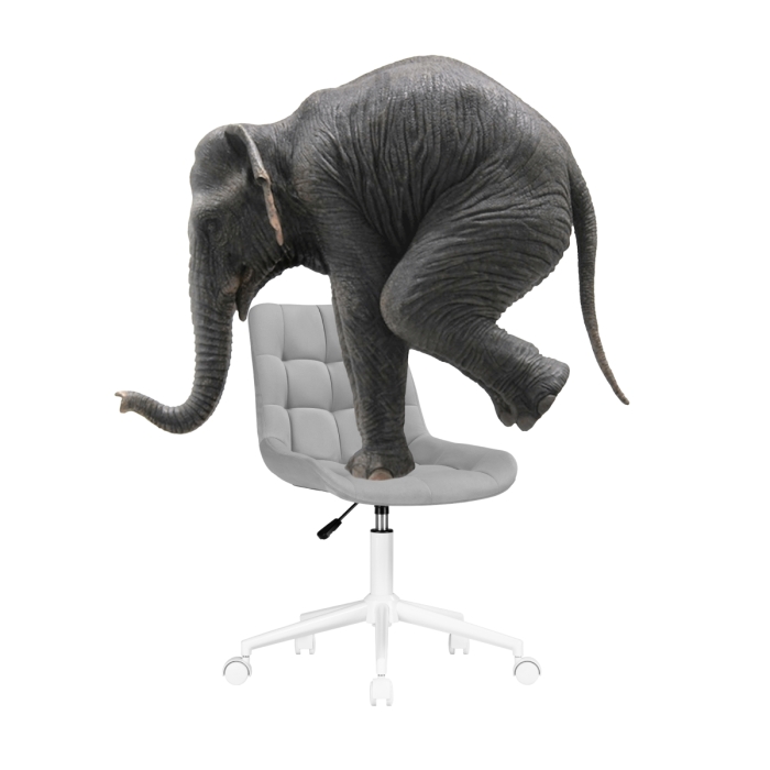 Компьютерное кресло Честер светло-серый / белый