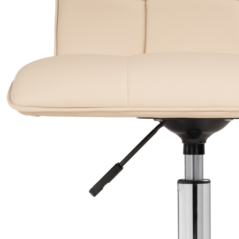 Компьютерное кресло Квадро экокожа бежевая / хром