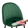 Стул на металлокаркасе Логан зеленый / черный