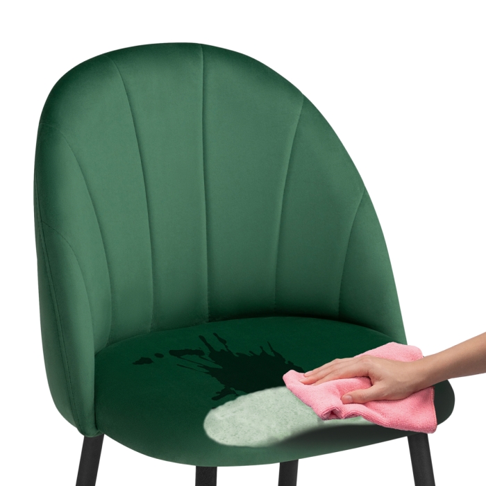 Стул на металлокаркасе Логан зеленый / черный