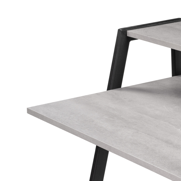 Письменный стол Аларо 115х60х93 бетон / черный матовый